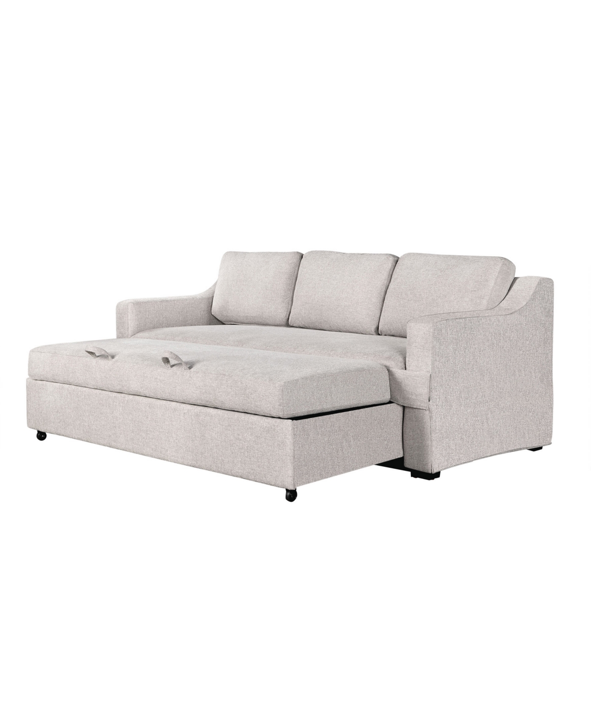 Serta 90.6" W Polyester Harley Convertible Sofa In Linen