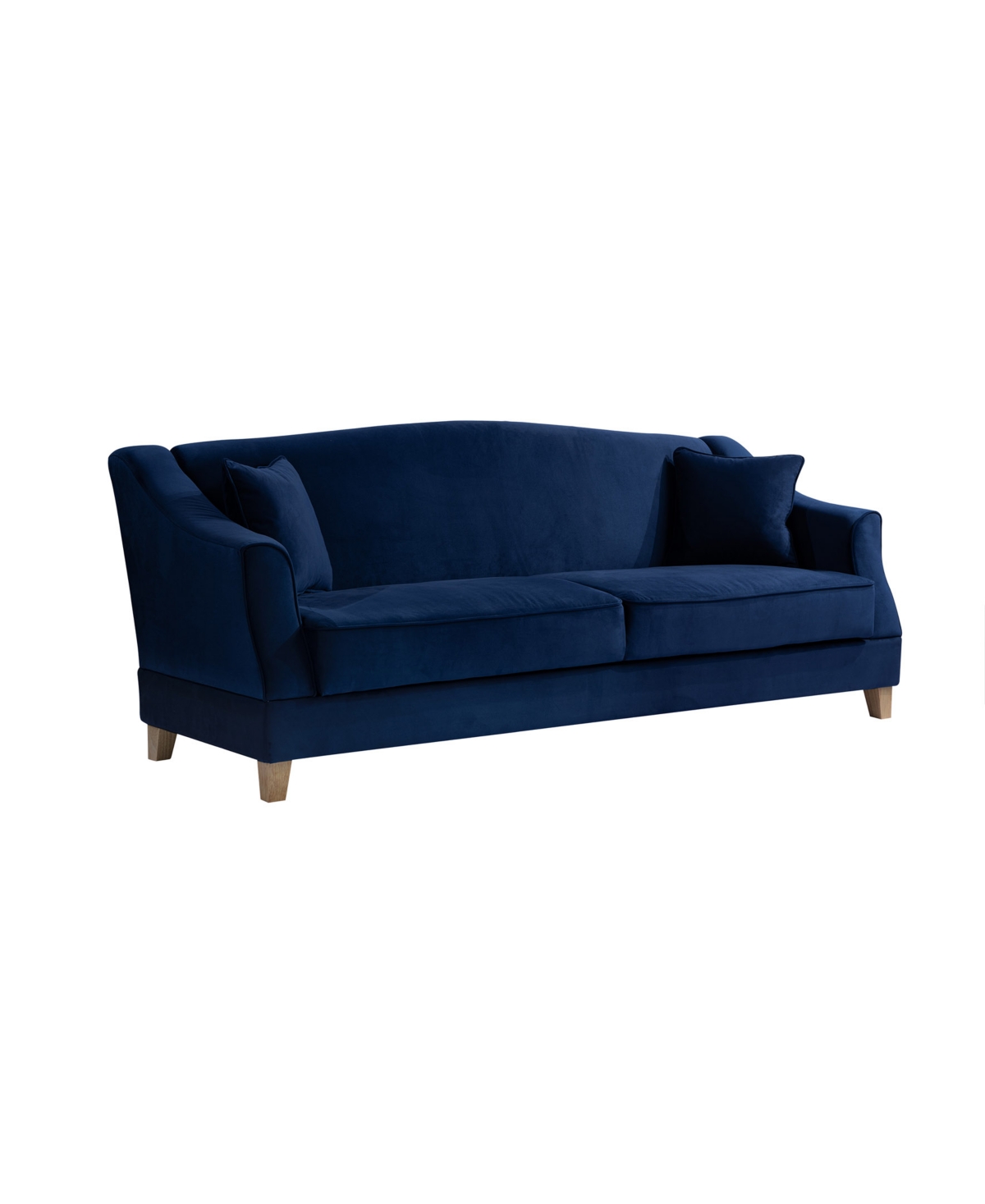 Shop Serta 86.6" W Polyester Sorenson Convertible Sofa With Storage In Navy