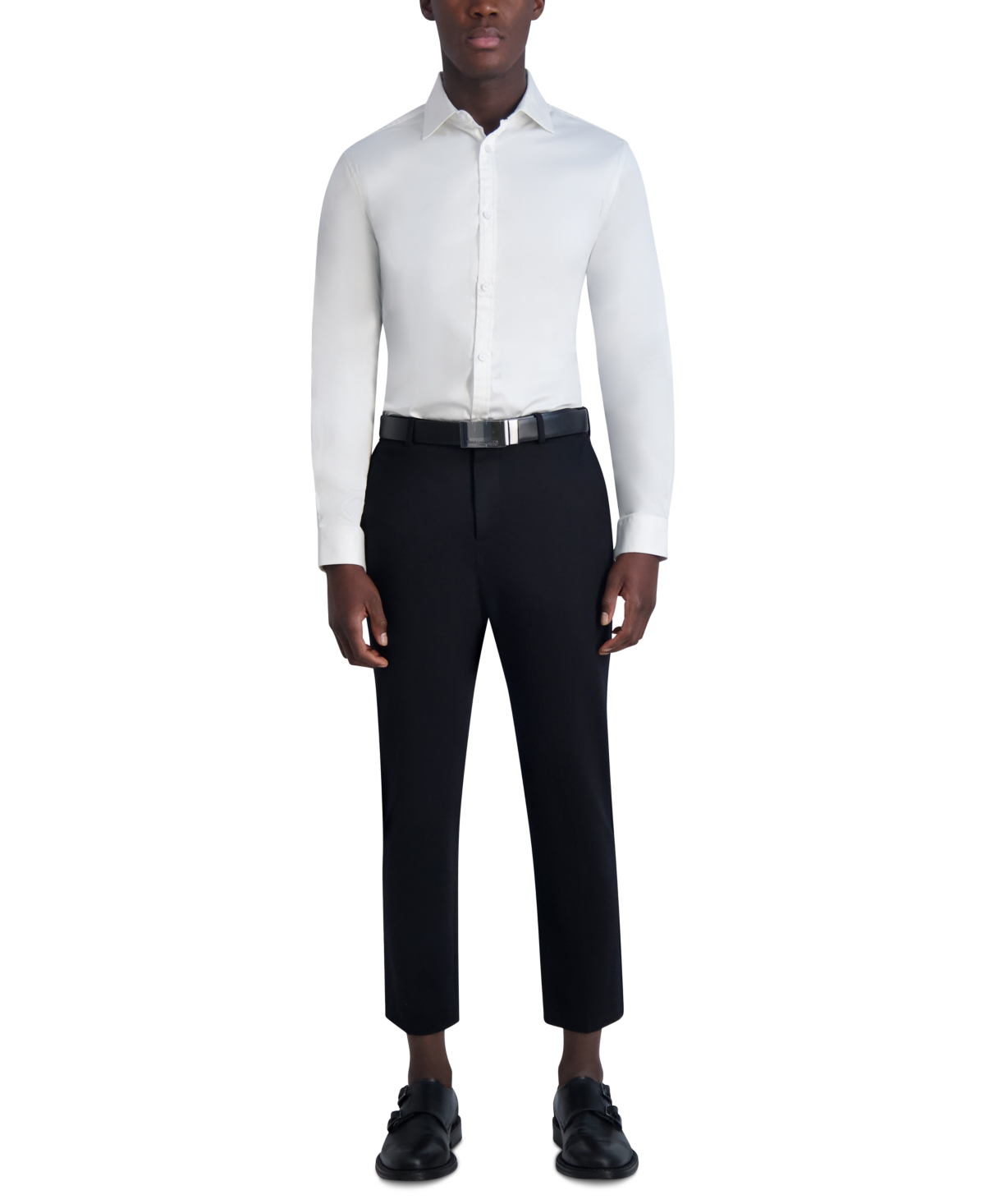 Karl Lagerfeld Paris Men's Slim-Fit Sateen Woven Shirt