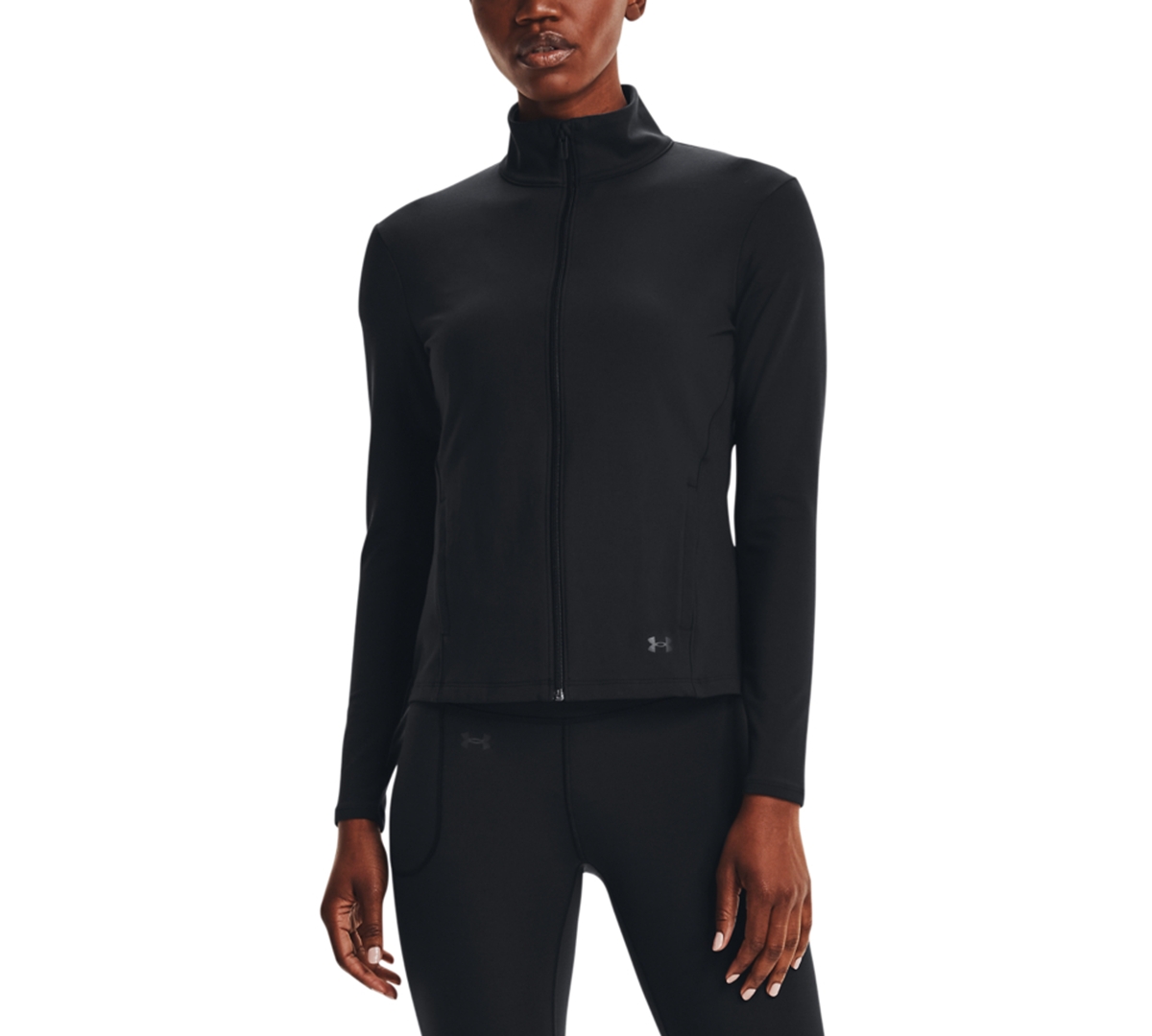 Women's Motion Zippered Mock-Neck Jacket - Shaded Fuchsia