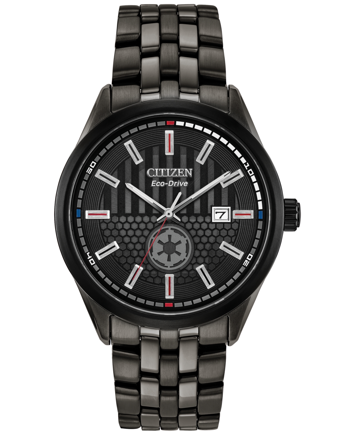 Citizen Eco-drive Men's Star Wars Darth Vader Black-tone Stainless Steel Bracelet Watch 41mm Gift Set