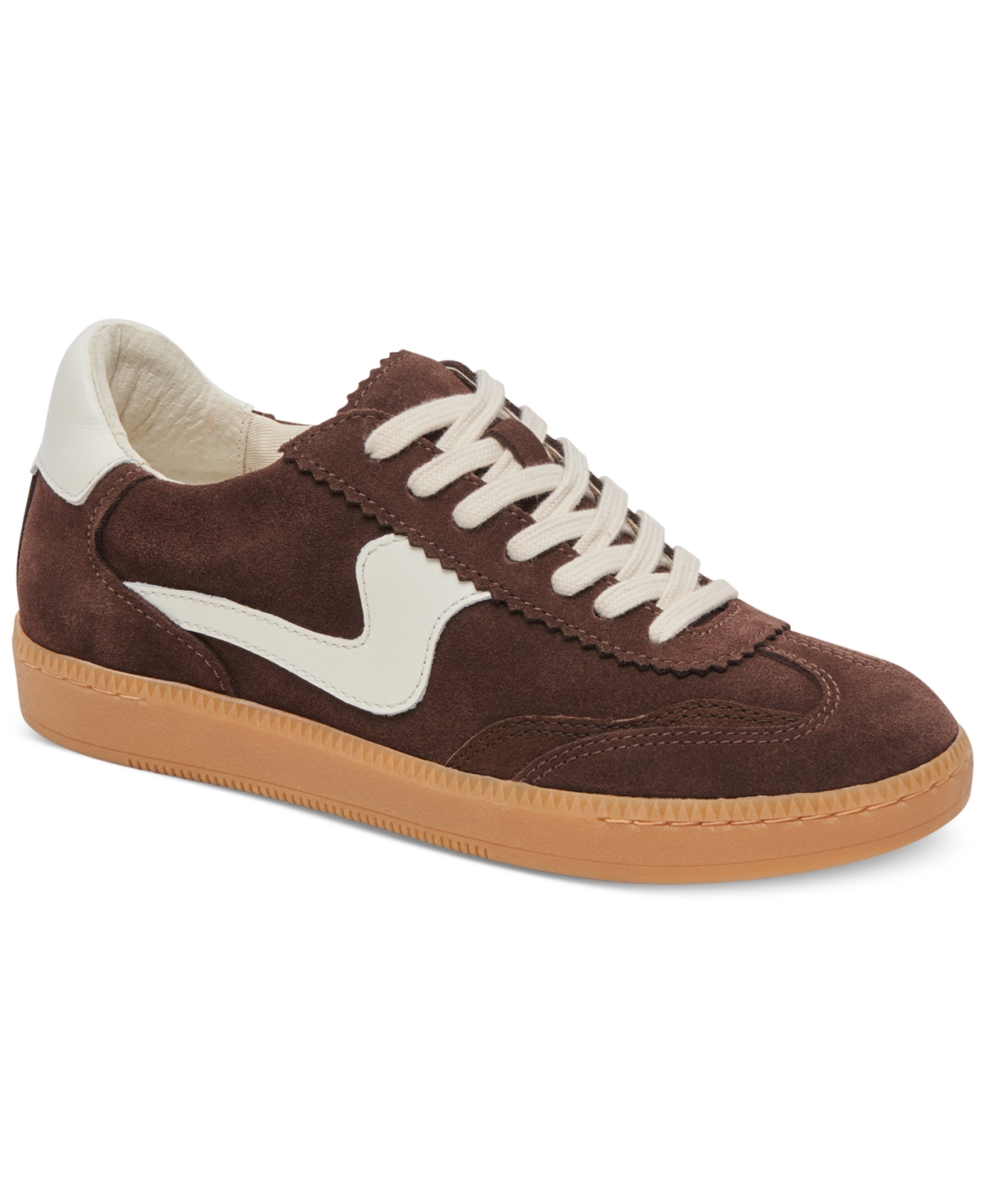 Shop Dolce Vita Women's Notice Low-profile Lace-up Sneakers In Brown Suede