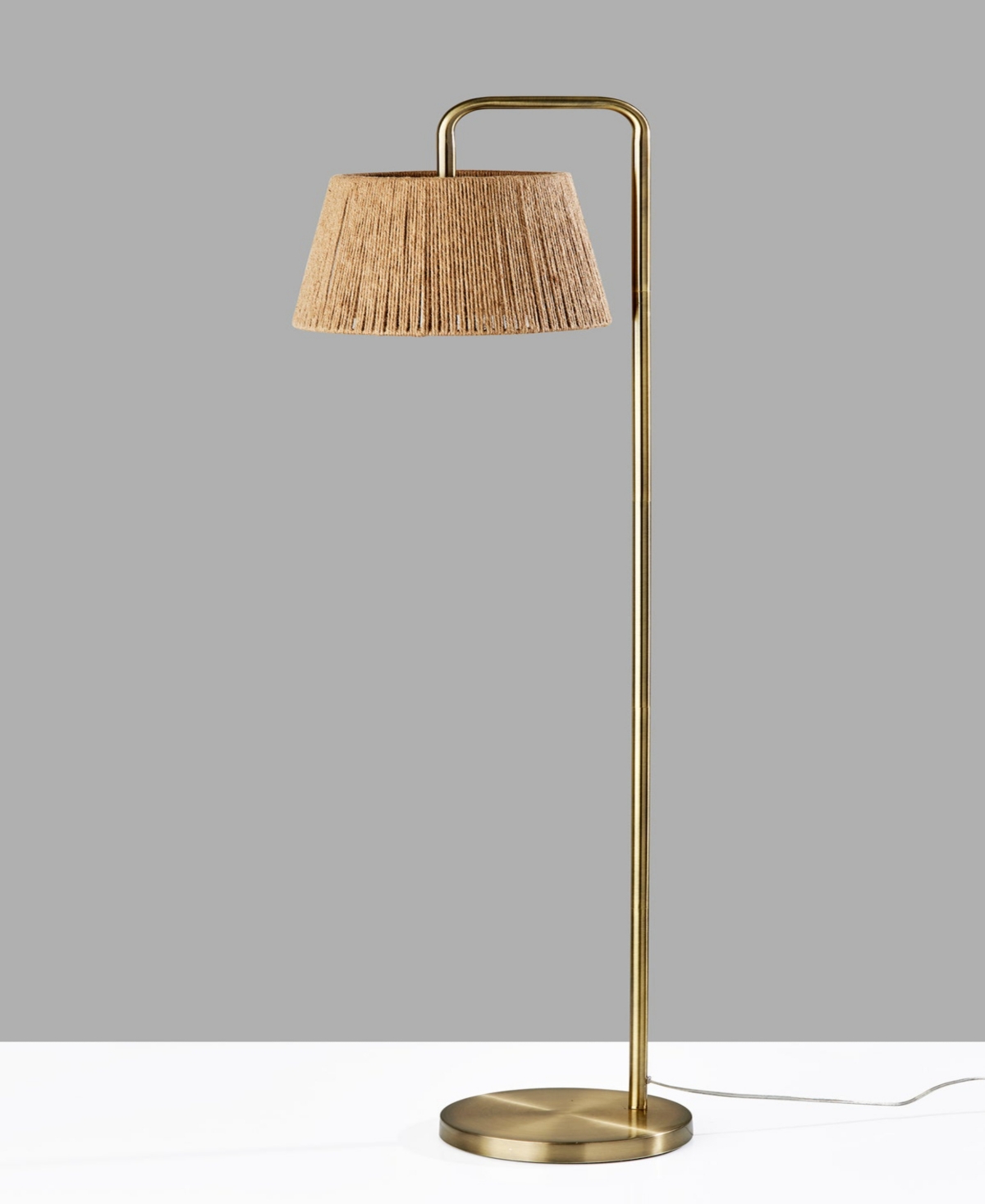 Adesso 59" Tahoma Floor Lamp In Antique-like Brass