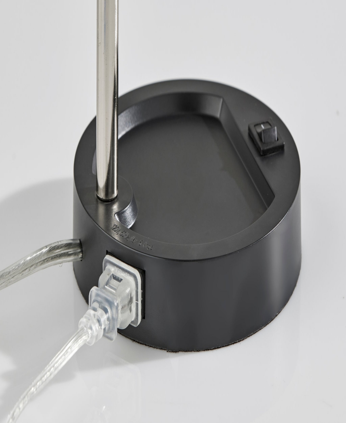 Adesso 13.5" Slender Led Desk Lamp In Black Brushed Steel