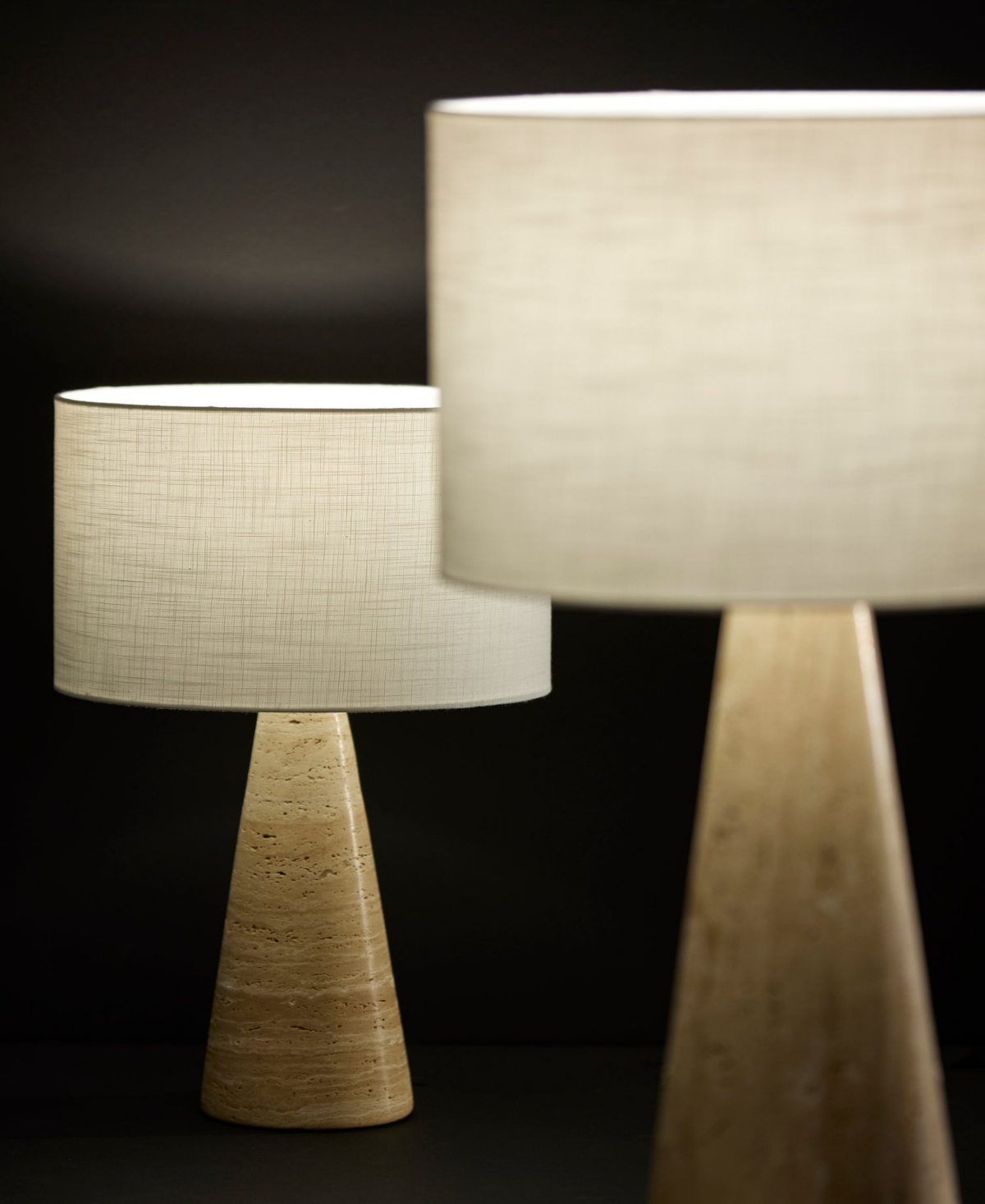 Adesso 25.5" Travis Tall Table Lamp In Travertine Stone