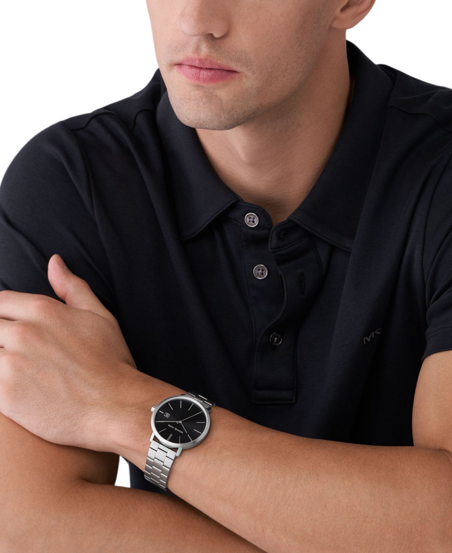 Мужские часы Michael Kors Blake Three-Hand Date Stainless Steel Watch 42mm — фото 3