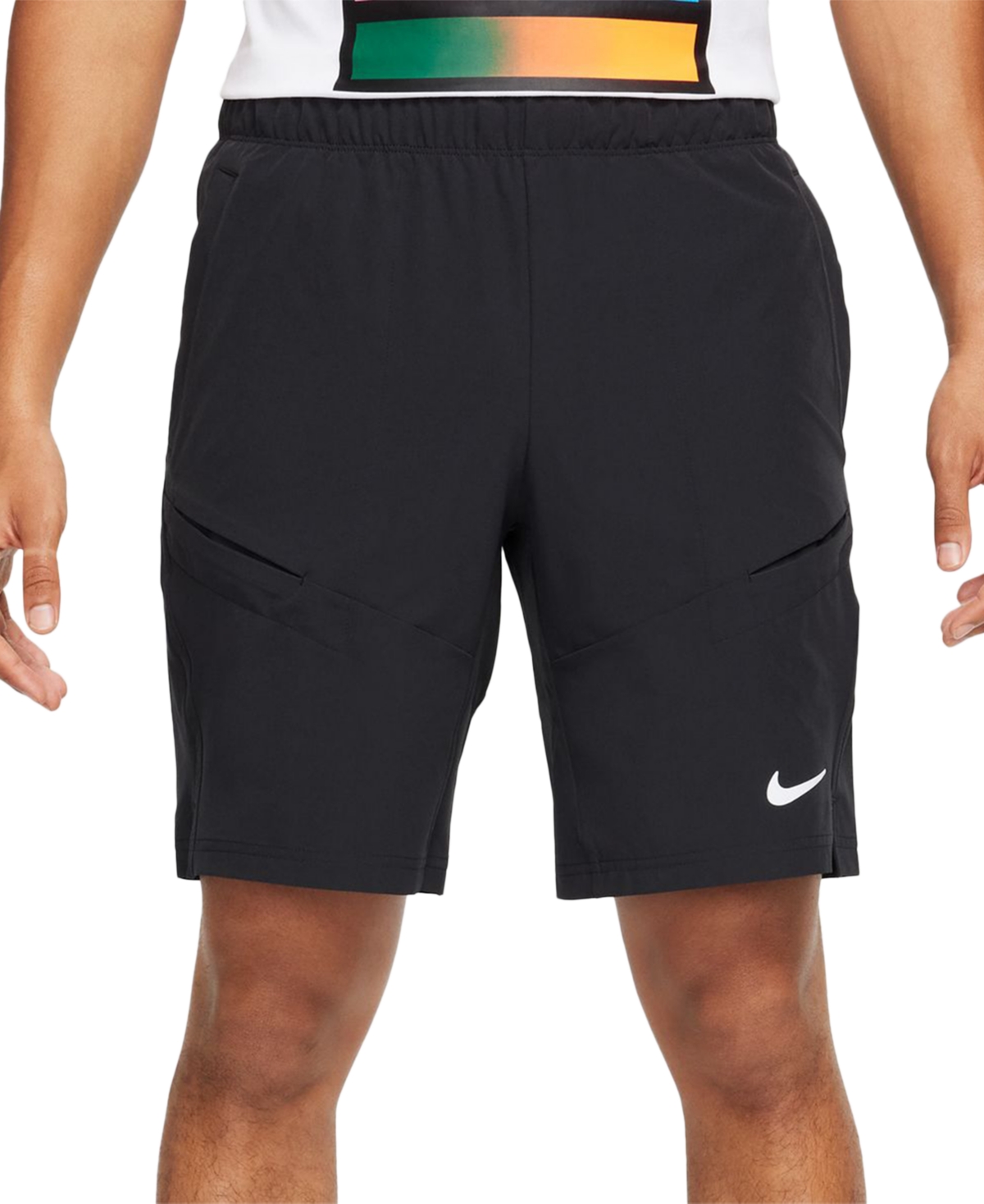 Shop Nike Court Men's Advantage 9" Tennis Shorts In Black,black,(white)