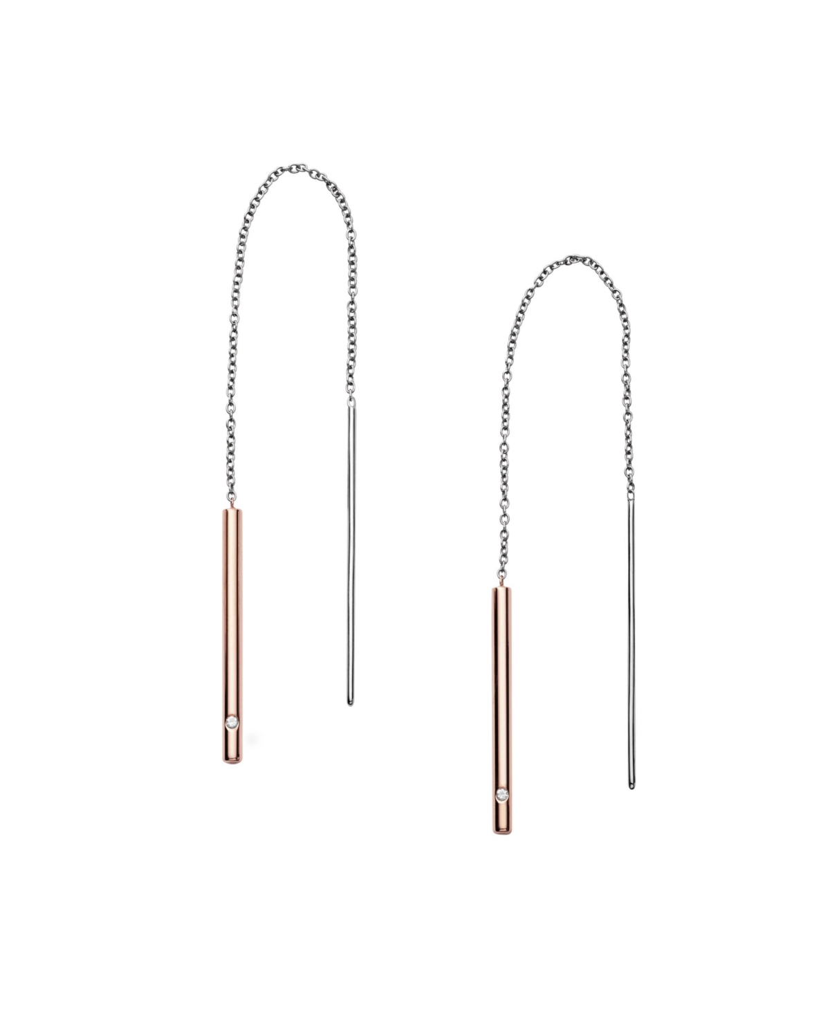 Women's Kariana Two-Tone Threader Earrings, SKJ1079998 - Rose gold
