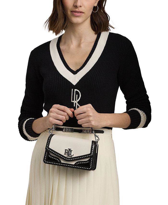 Perforated Leather Tayler Crossbody Bag