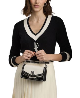 【Ralph Lauren】エレガント 2ウェイ★ Crossbody Bag ★送料込! Lauren Ralph Lauren Perforated Leather Tayler Crossbody Bag