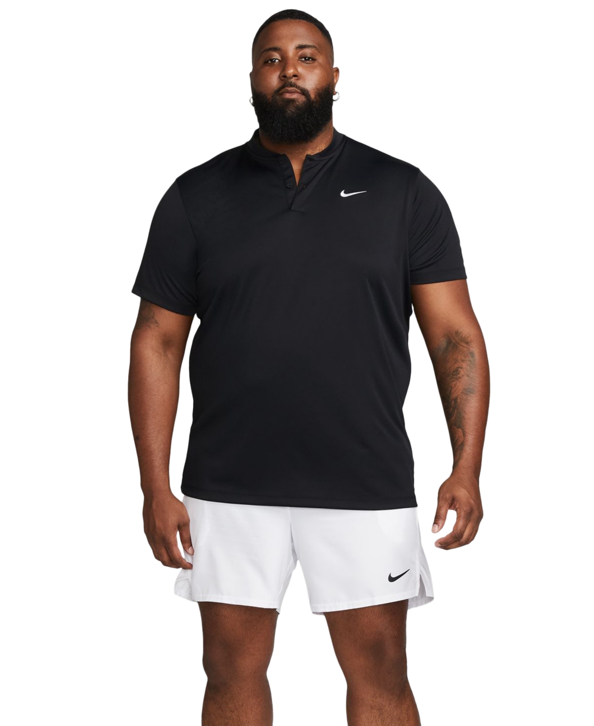 NikeCourt Men's Dri-fit Short Sleeve Tennis Blade Polo Shirt -(white)