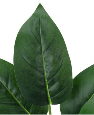 17" Indoor Artificial Aureum Plant with Decorative White Pot