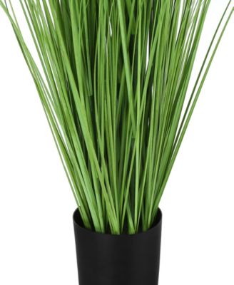 47" Indoor Artificial Floor Grass Tree with Black Pot