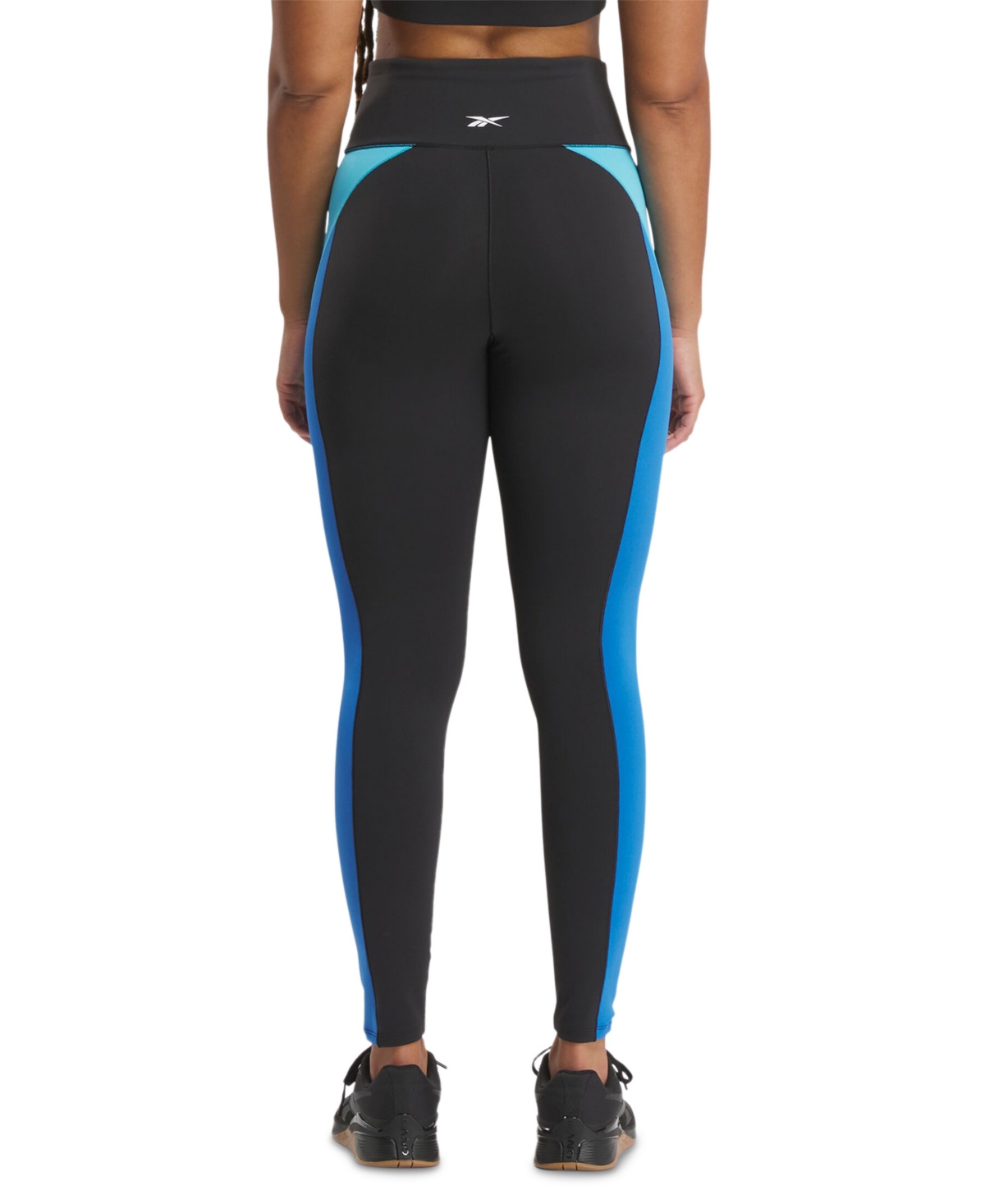 Reebok Women's Active Lux High-Rise Colorblocked Tights -kinetic Blue