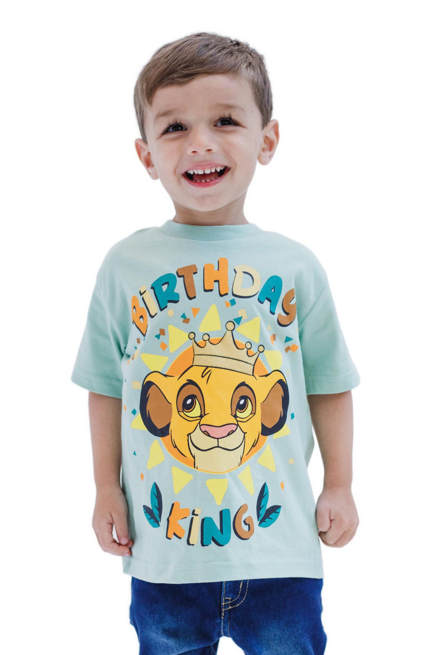 Toddler Boys Simba 2T -5T Short Sleeve Birthday T-Shirt