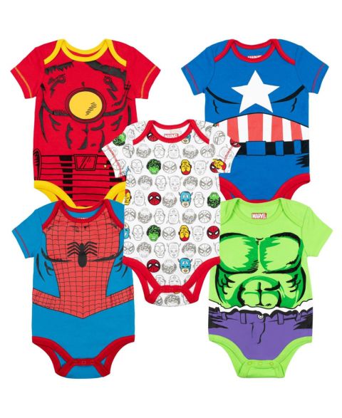 Боди Baby, 5 шт. — Avengers, цвет: Разноцветный