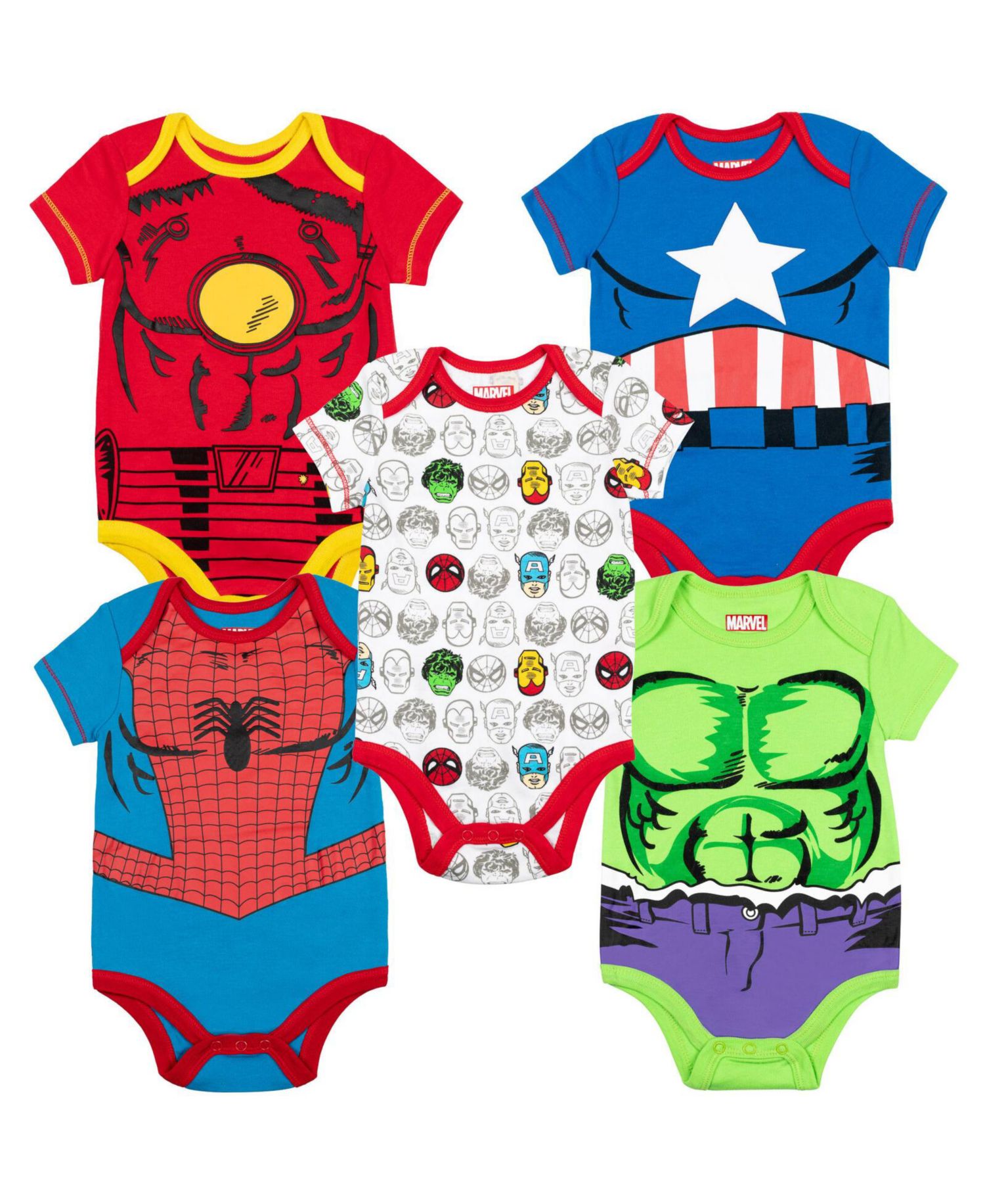 Baby Boys 5 Pack Bodysuits