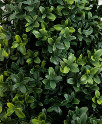 2.5ft. UV Resistant Artificial Boxwood Plant with Integrated Ground Stake Indoor/Outdoor - Set of 2