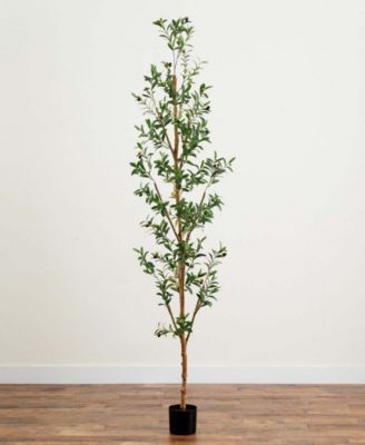 8ft. Artificial Olive Tree with Natural Trunk