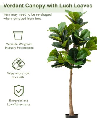 5ft. Faux Fiddle Leaf Fig Tree in Pot