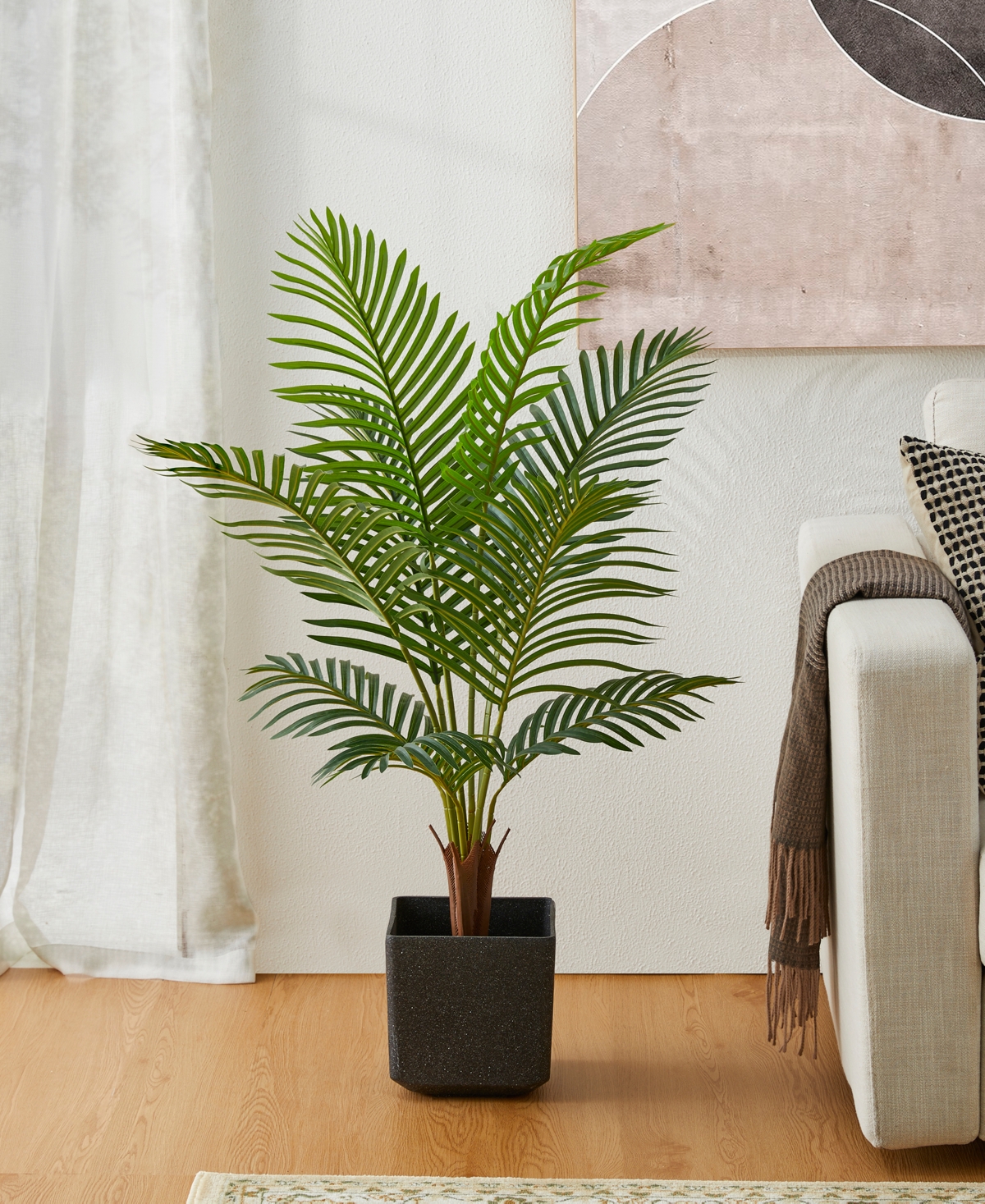 Glitzhome 3.5ft. Faux Areca Palm Tree in Pot