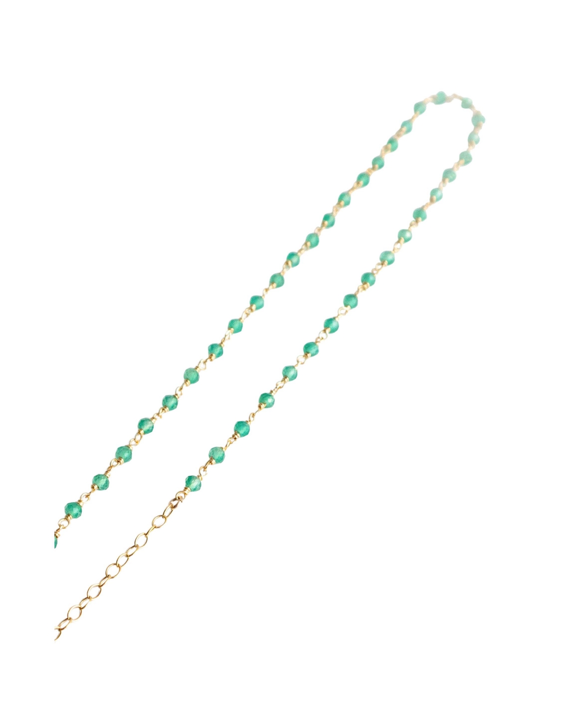 Hannah - Skinny bead choker necklace - Green