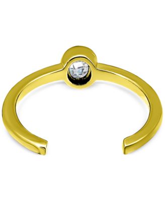Cubic Zirconia Oval Bezel Toe Ring, Created for Macy's