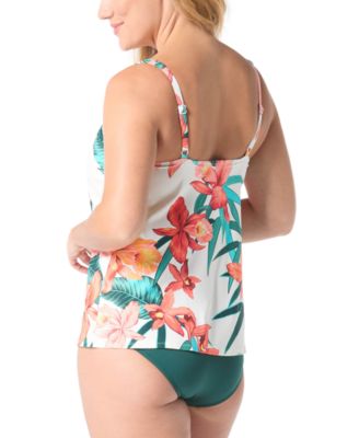 Shop Coco Reef Womens Core Tankini Top Serene V Waist Crossover Bikini Bottoms In White