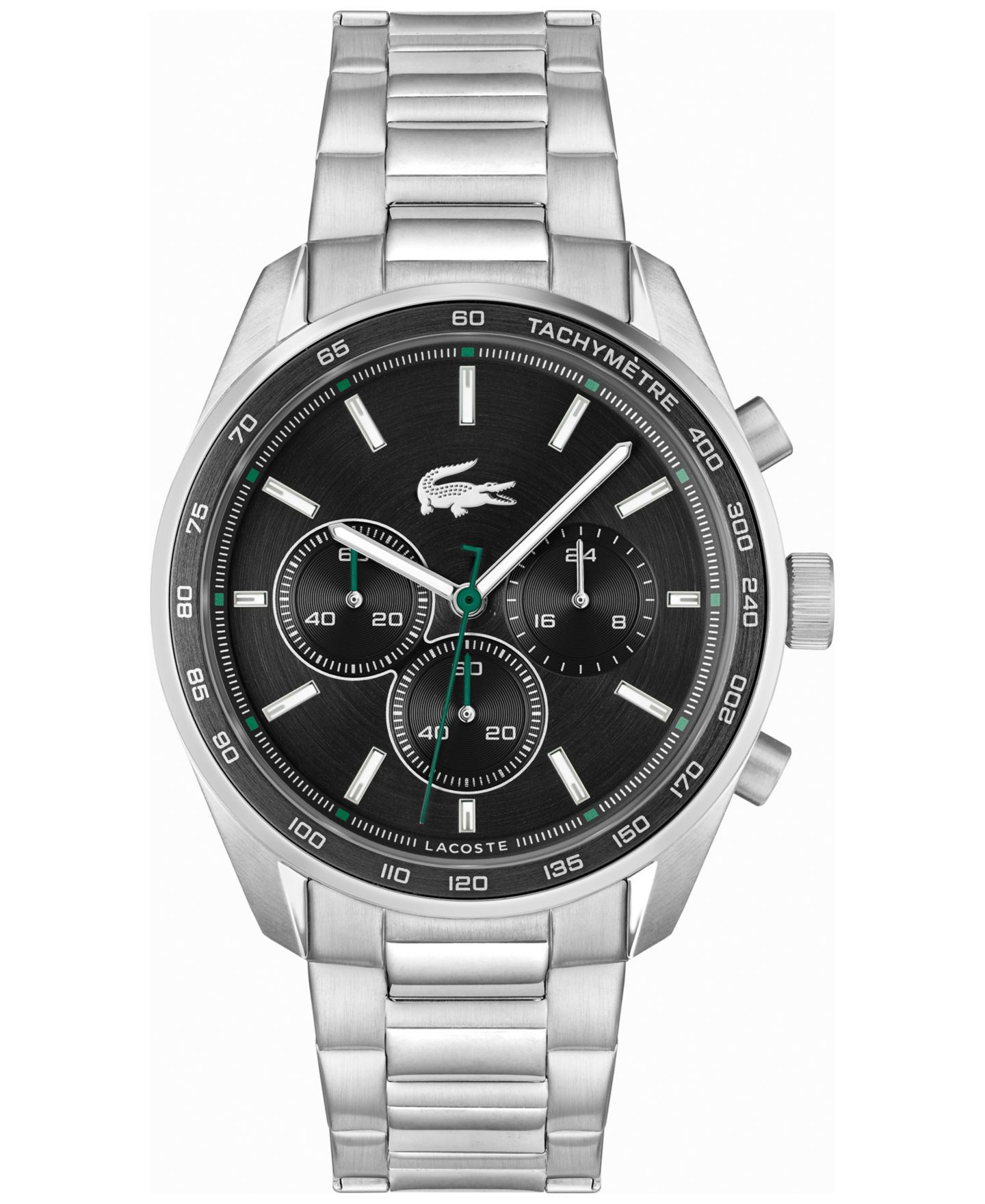 Мужские часы Lacoste Chronograph Boston Stainless Steel Bracelet Watch 44mm — фото 1