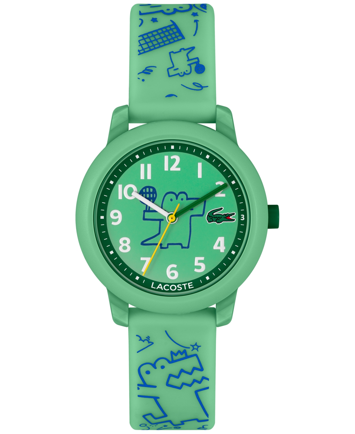 Kid's Green Printed Silicone Strap Watch 33mm - Green