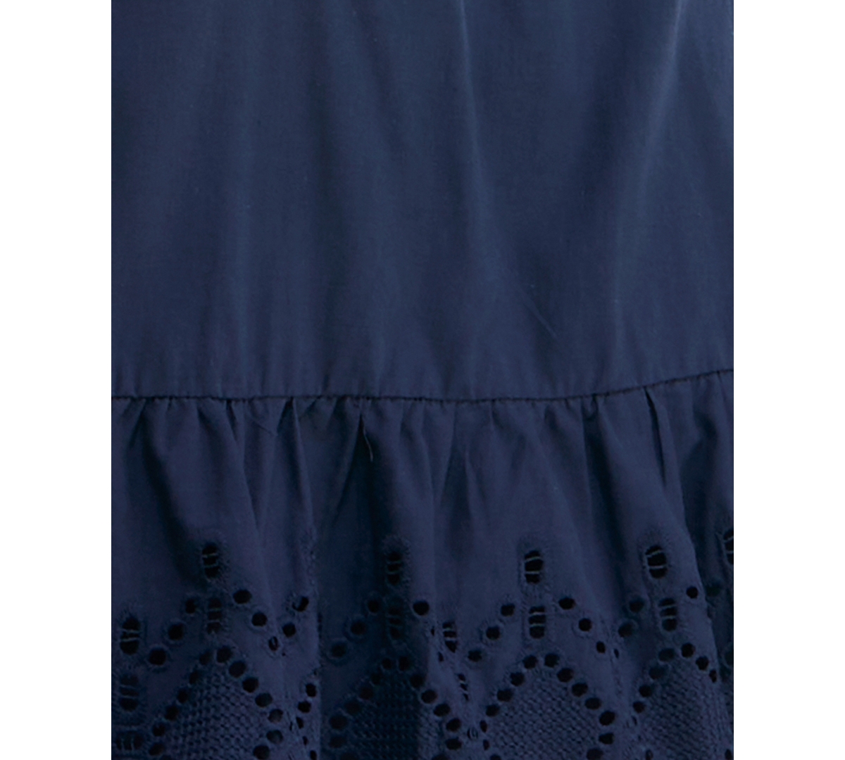 Shop B Darlin Juniors' Embroidered Belted Puff-sleeve Dress In Navy