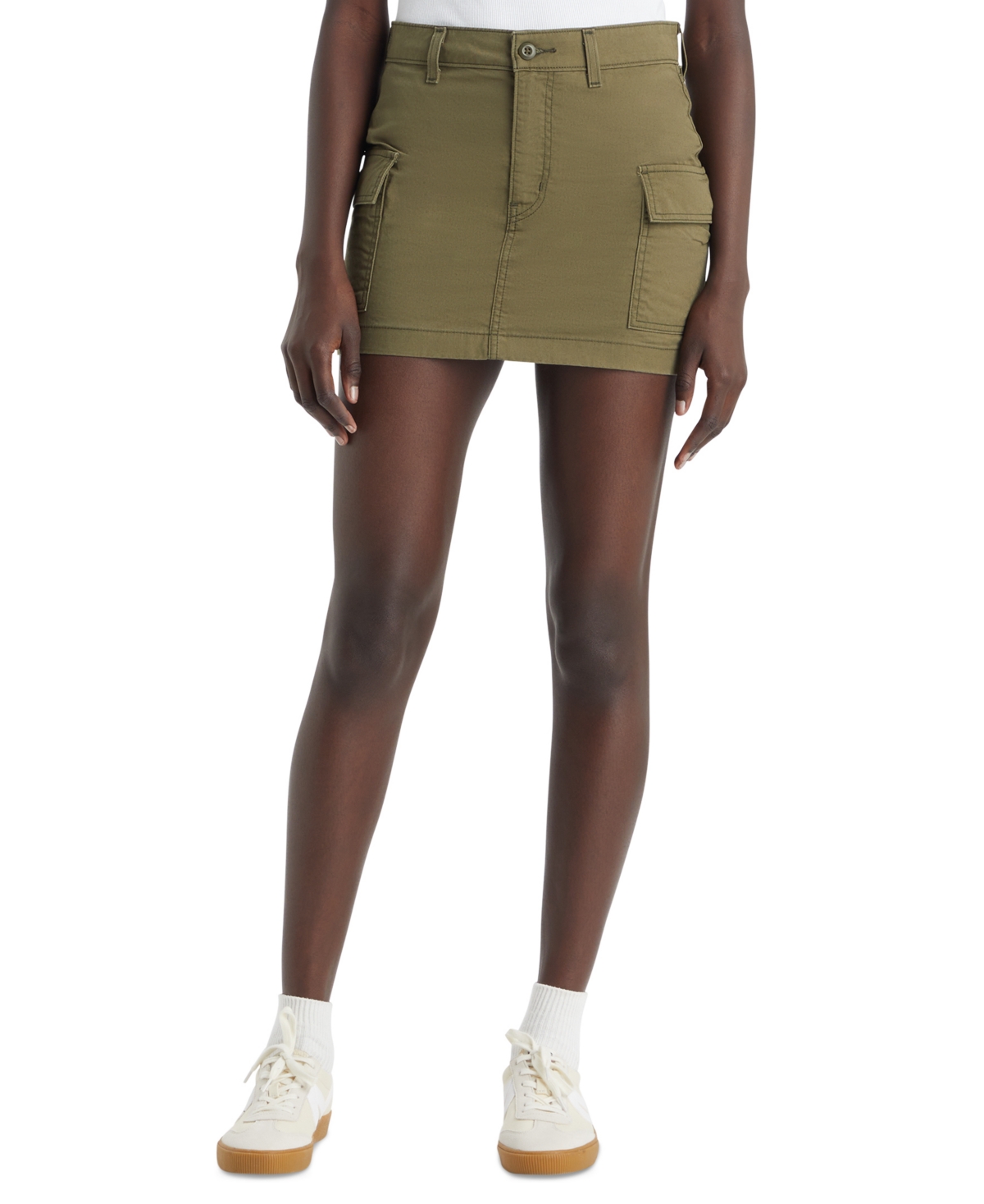Shop Levi's Women's Cotton '94 Cargo Mini Skirt In Olive Night