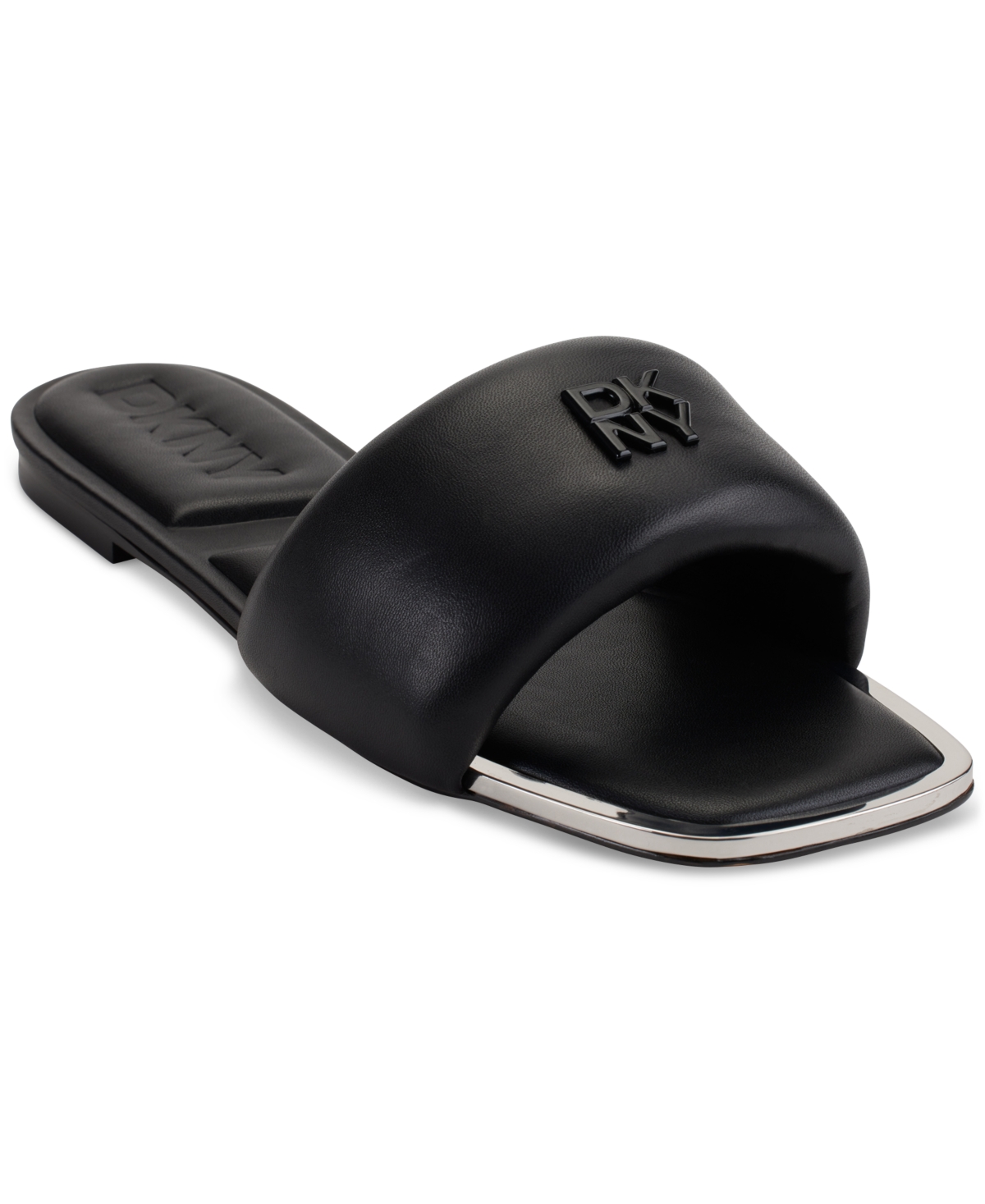 Drea Logo Slide Sandals - Black