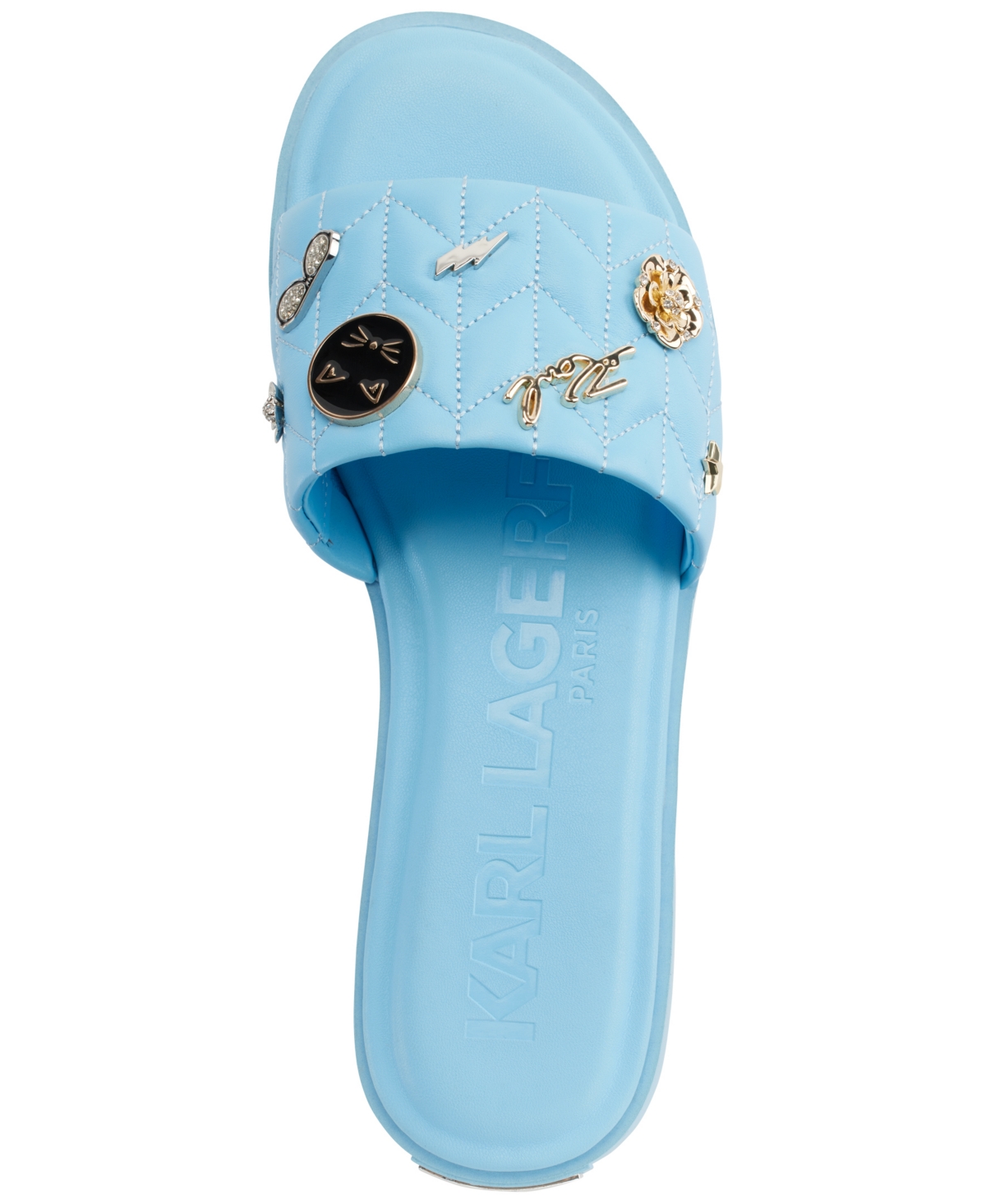 Karl Lagerfeld Paris Carenza Pins Flat Slide Sandals