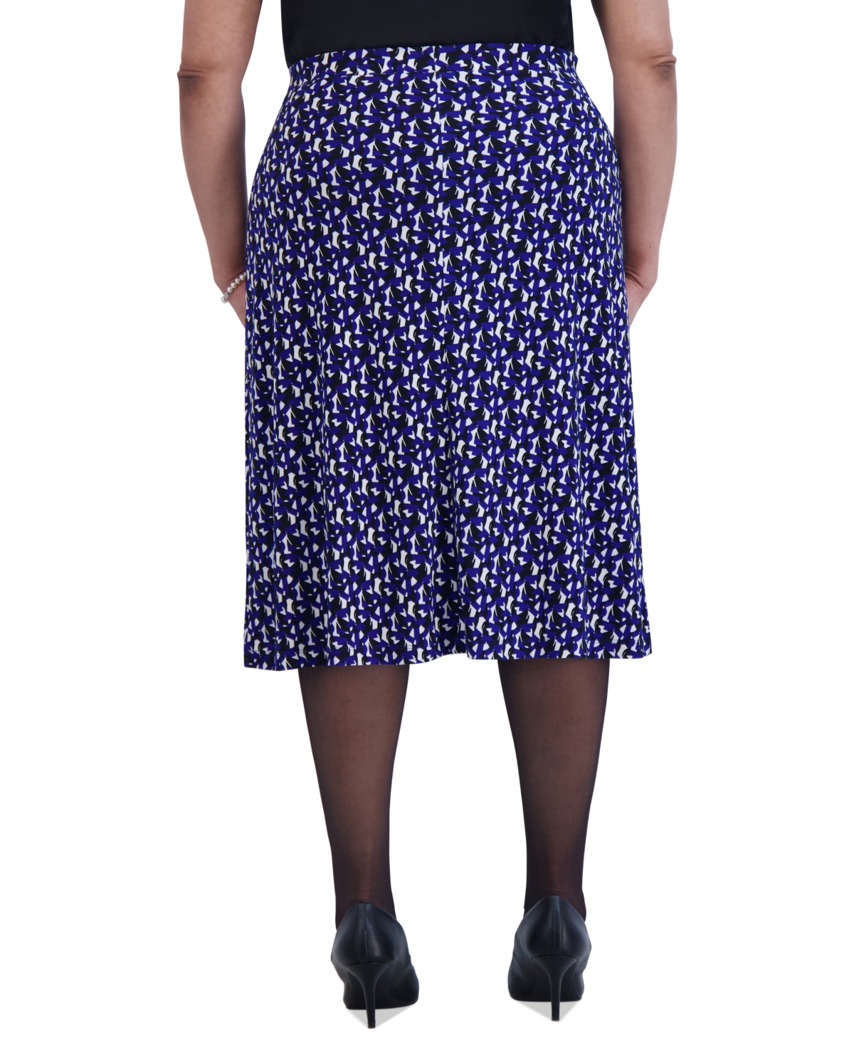 Kasper Women's Printed Ity Pull-On A-Line Skirt