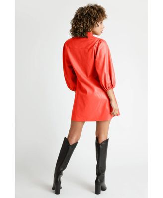 Women's Jess Faux Leather Button front Duster or Dress