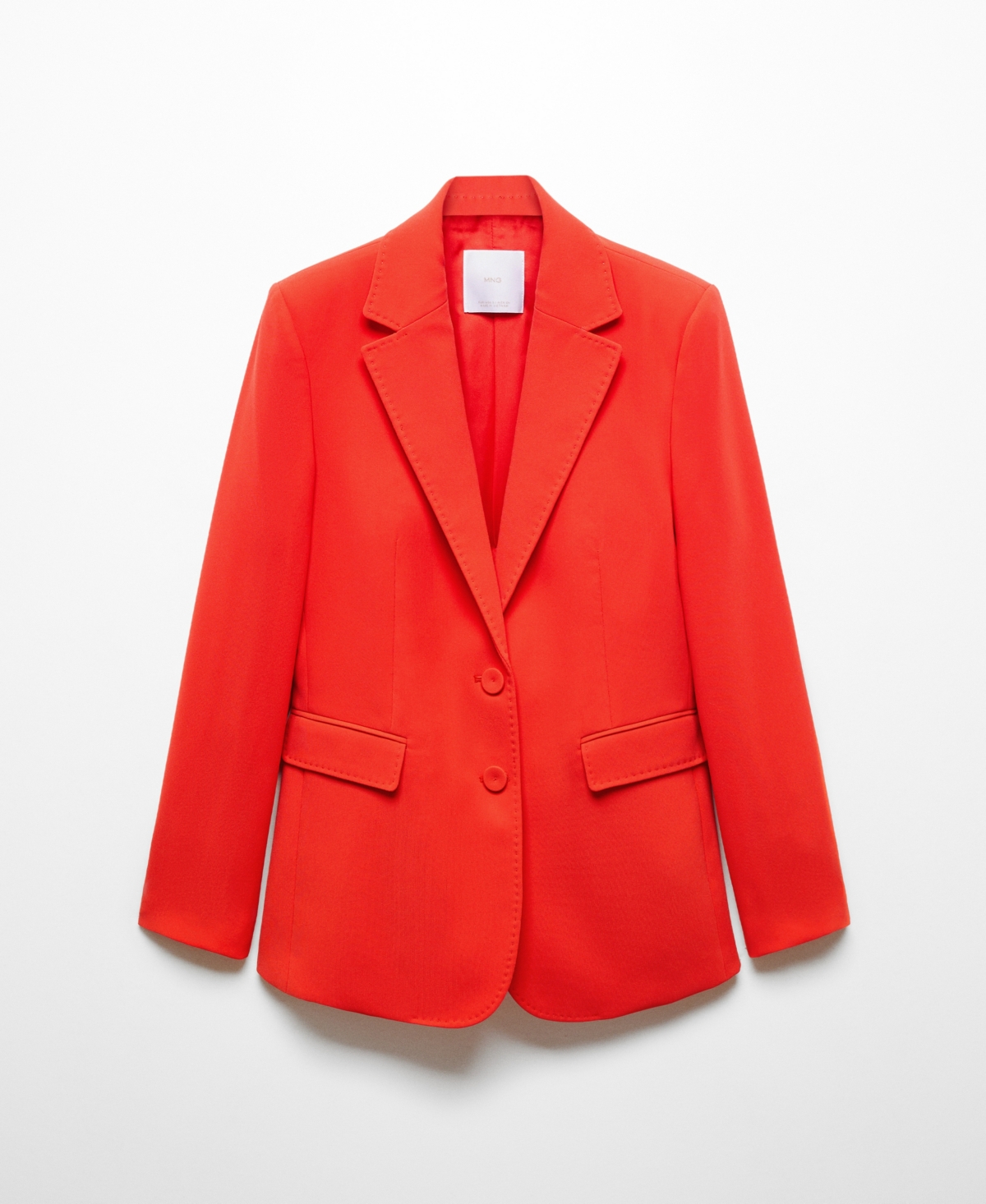 Shop Mango Women's Straight-fit Suit Blazer In Bright Red