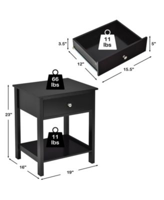 Wooden Storage Shelf with Drawer for Bedroom and Living Room
