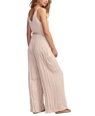 Women's Pleated Satin Jumpsuit