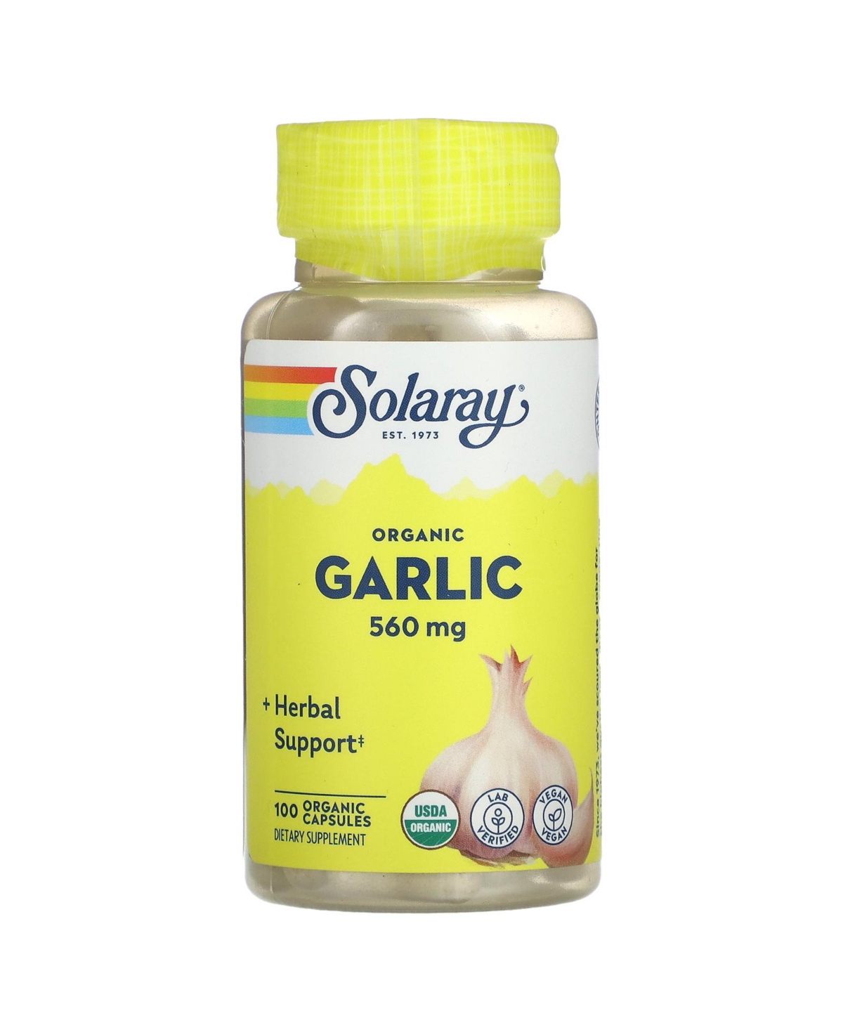 Organic Garlic 560 mg - 100 Organic Capsules - Assorted Pre-pack (See Table