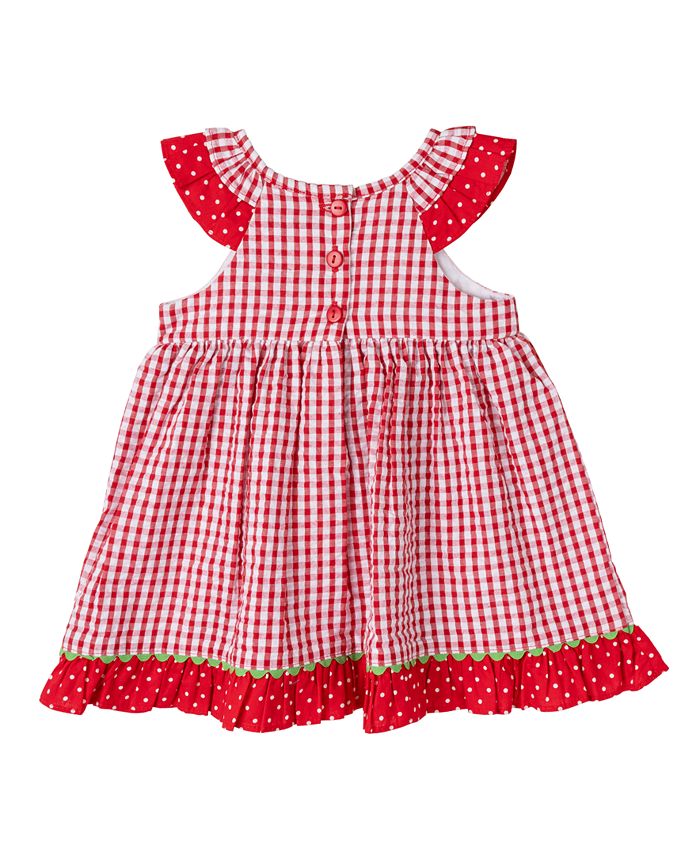 Rare Editions Baby Girl Strawberry Seersucker Dress Macy's