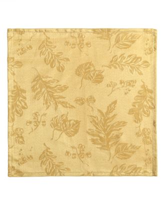 Elegant Woven Leaves Jacquard Damask Napkin, Set of 8