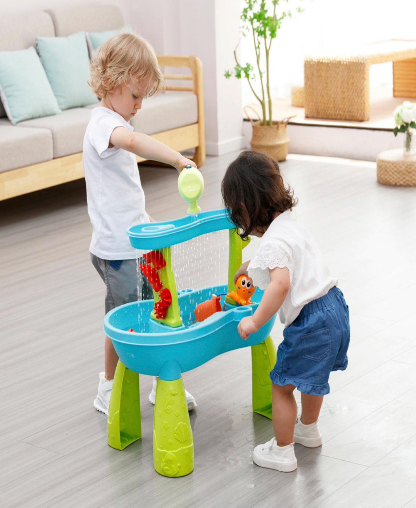 Детские игрушки Trimate 2 Tier Outdoor Activity Sand and Water Table Ages 3+ years, цвет: Разноцветный — фото 3