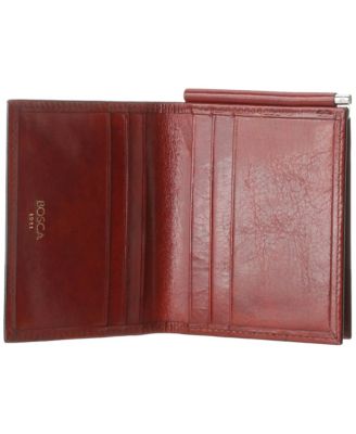 Men's Old Leather Money Clip with pocket