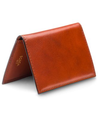 Men's Old Leather 8 Pocket Credit Card Case, Amber
