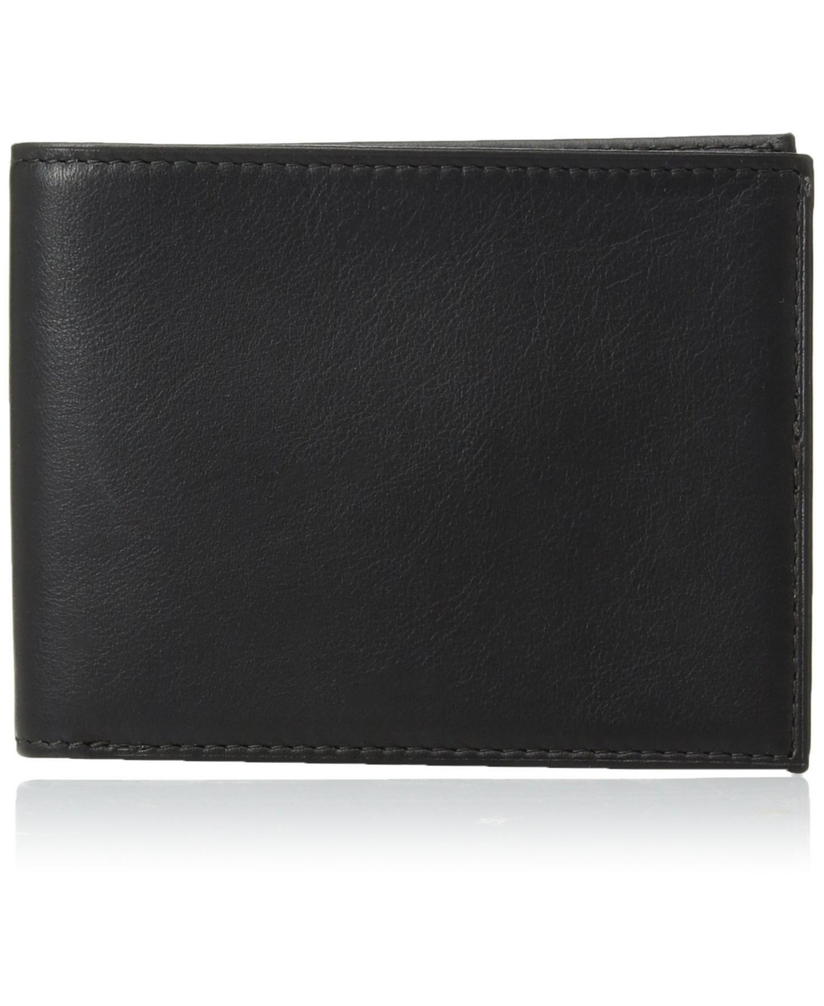 Men's Wallet, Nappa Vitello Leather Executive I.d. Wallet with Rfid Blocking - Black