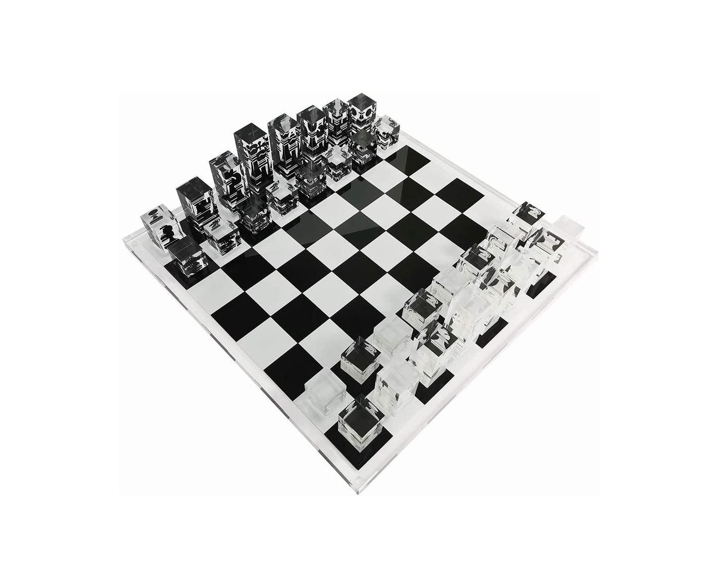 Детские игрушки Infinity Lucite 17-Inch Lucite Chess Set, цвет: Чёрный — фото 1