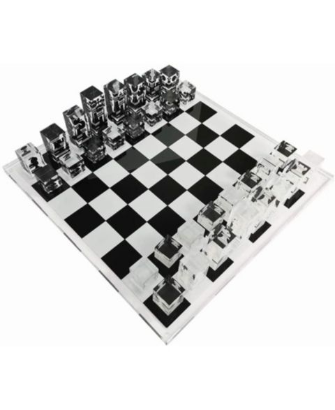 Детские игрушки Infinity Lucite 17-Inch Lucite Chess Set, цвет: Чёрный