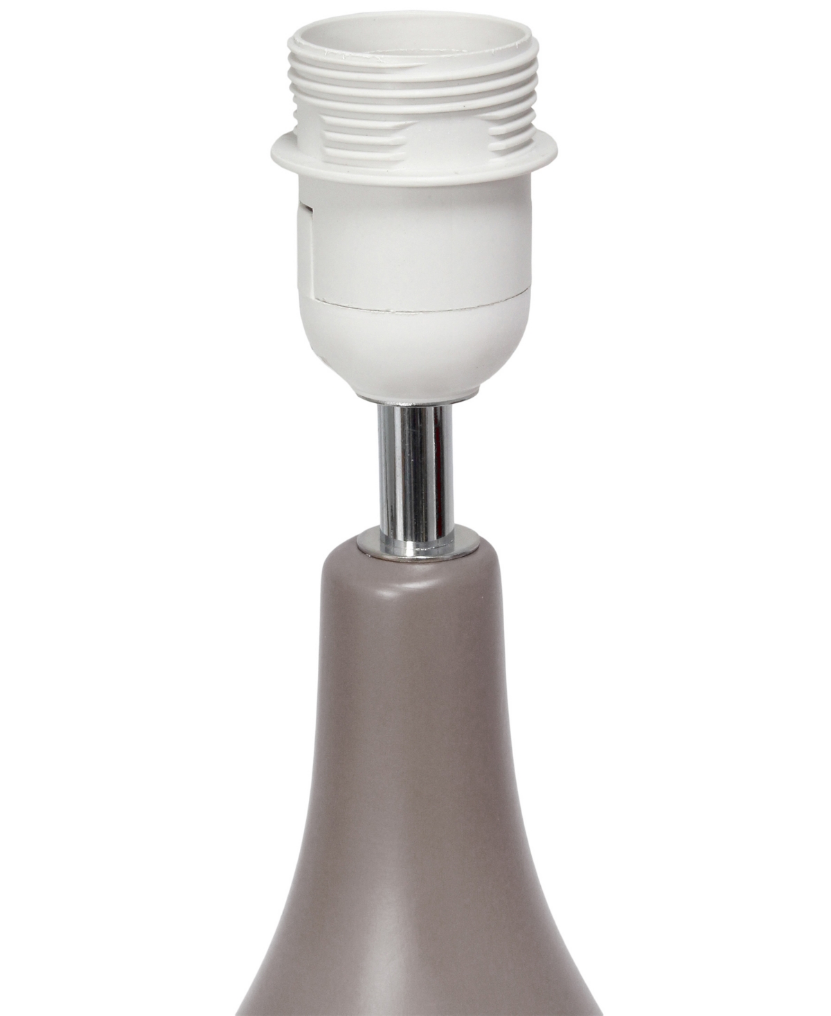 Creekwood Home Essentix Traditional Standard Ceramic Dewdrop Table Desk Lamp with Matching Fabric Shade
