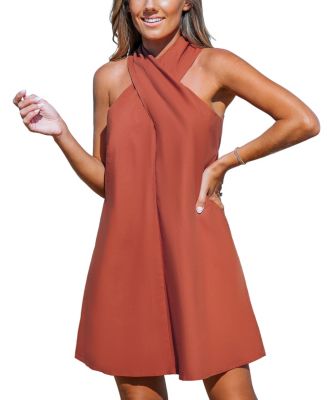sweater for halter dress Light Green Halter Neck Sweater Midi Dress main image 1